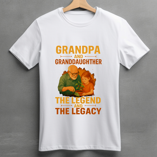 Grandpa Granddaughter Legend - Unisex Classic Crew T-Shirt