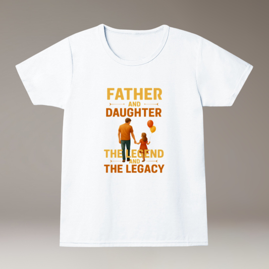 Daughter Father Legend - Girl's Crew Neck T-Shirt