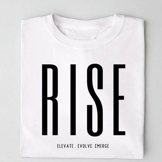 Rise (White) - Unisex Classic Crew T-Shirt