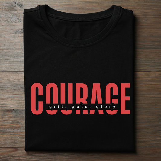 Courage (Black) - Unisex Classic Crew T-Shirt
