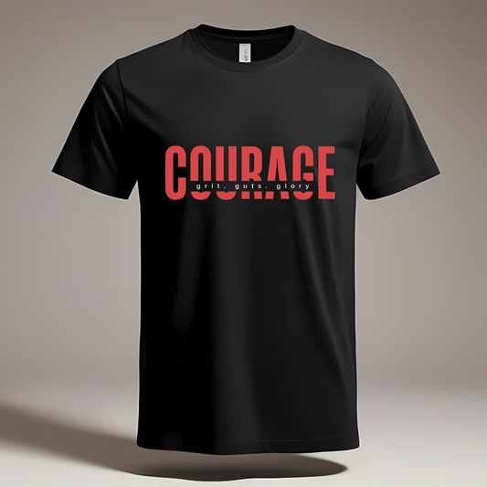 Courage (Black) - Unisex Classic Crew T-Shirt