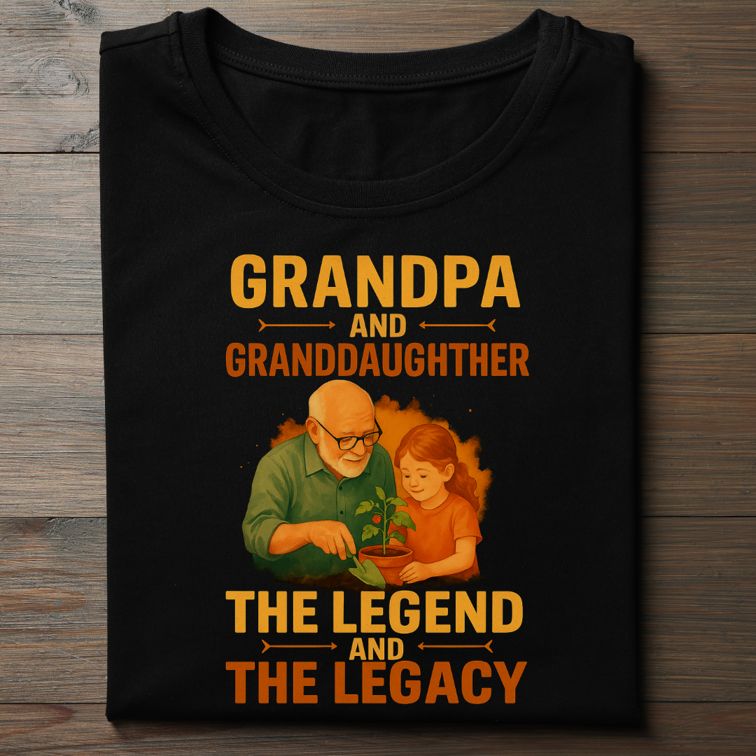Grandpa Granddaughter Legend - Unisex Classic Crew T-Shirt