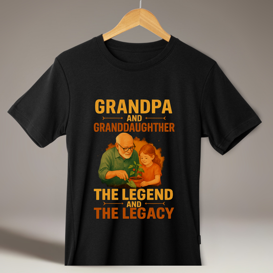 Grandpa Granddaughter Legend - Unisex Classic Crew T-Shirt
