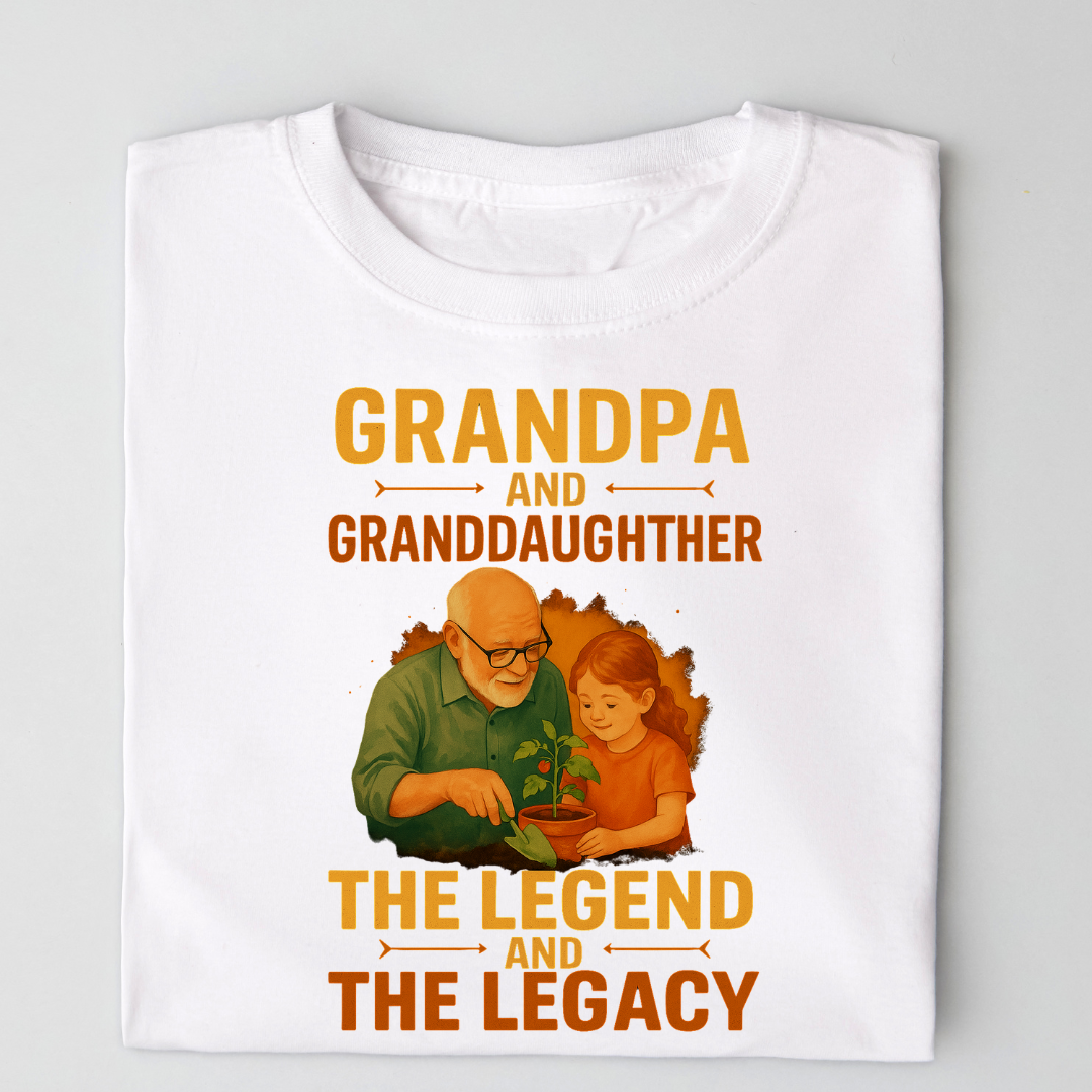 Grandpa Granddaughter Legend - Unisex Classic Crew T-Shirt