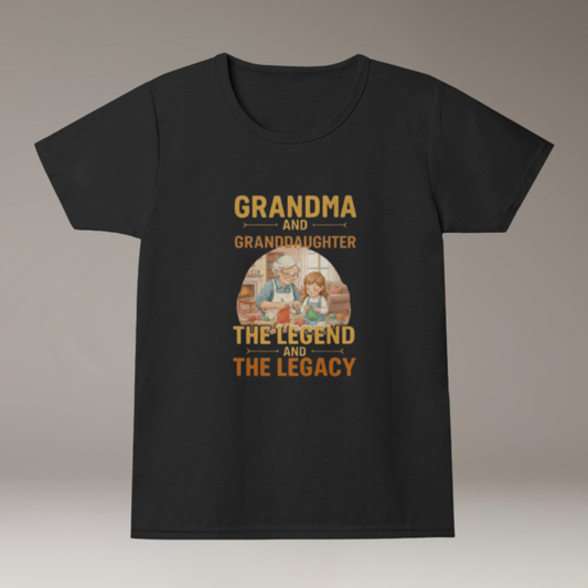 Granddaughter Grandma Legend - Girl's Crew Neck T-Shirt