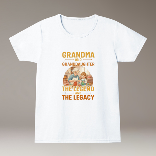 Granddaughter Grandma Legend - Girl's Crew Neck T-Shirt