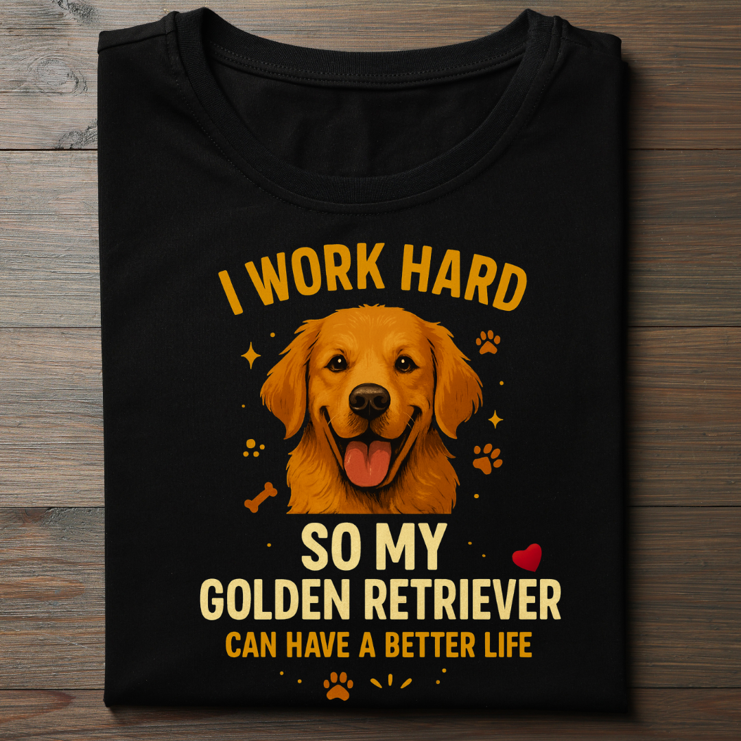 Better Life - Golden Retriever - Unisex Classic Crew T-Shirt