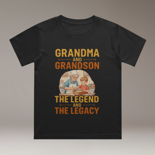 Grandson Grandma Legend - Boy's Crew Neck T-Shirt