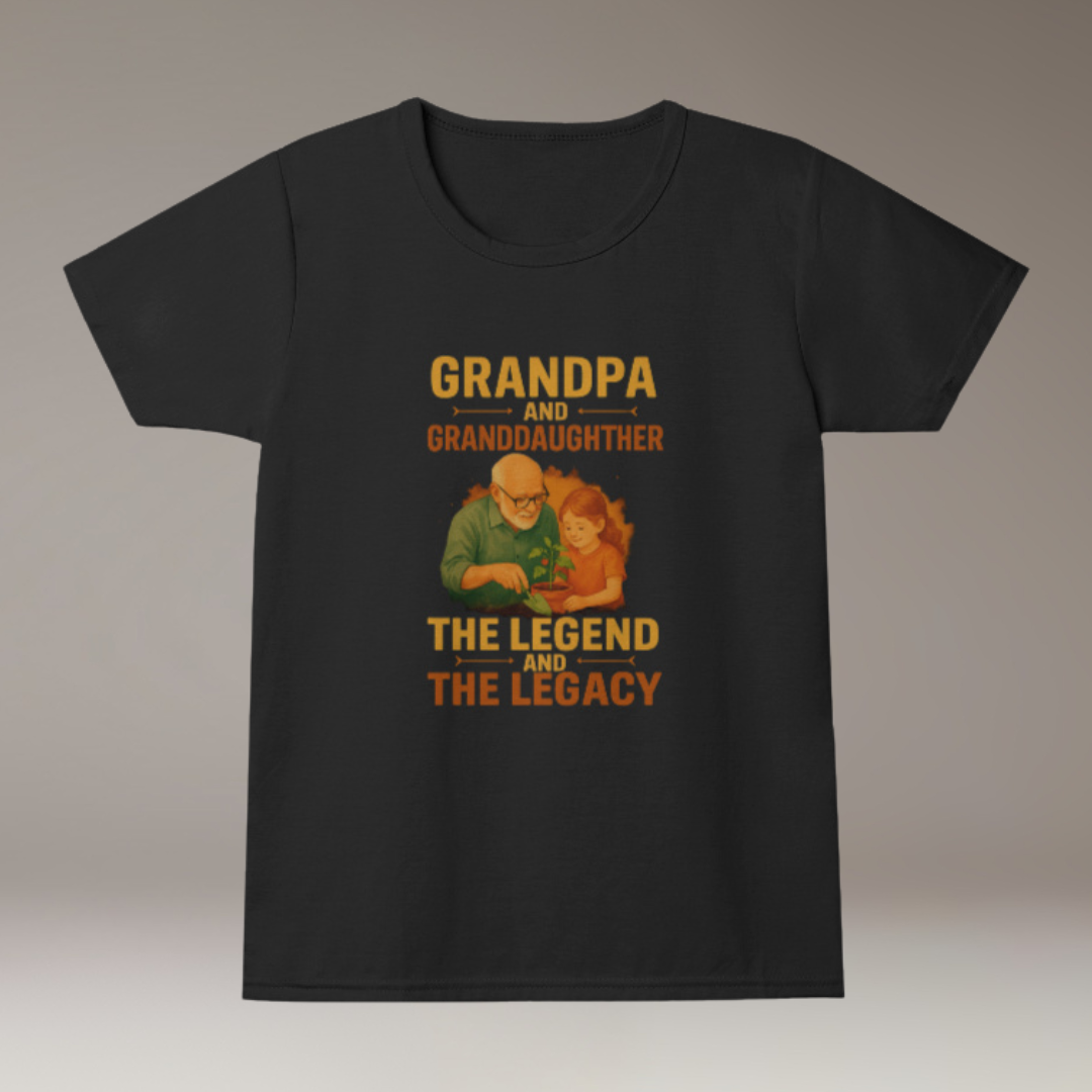 Granddaughter Grandpa Legend - Girl's Crew Neck T-Shirt