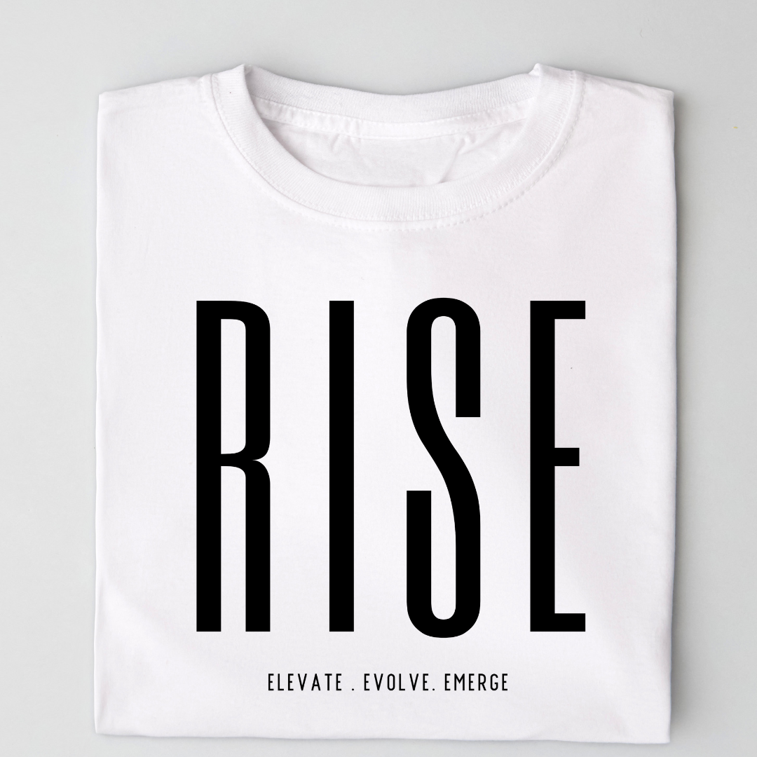 Rise (White) - Unisex Classic Crew T-Shirt