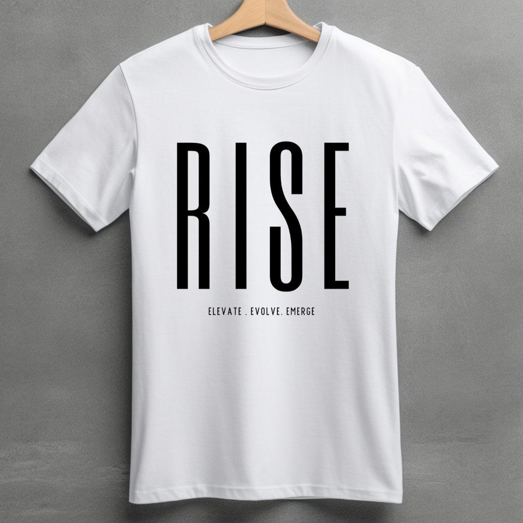 Rise (White) - Unisex Classic Crew T-Shirt